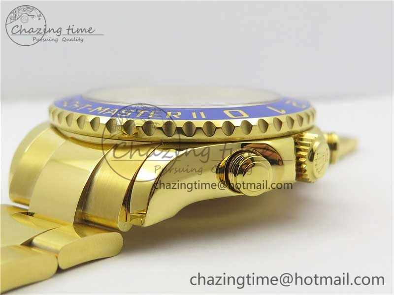 YachtMaster II 116685 YG Blue Ceramic VRF 1:1 Best Edition on YG Bracelet A ZipUp 3042