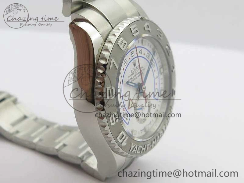Breathable YachtMaster II 116689 SS JF 1:1 Best Edition White Dial Blue On SS Bracelet A 3578