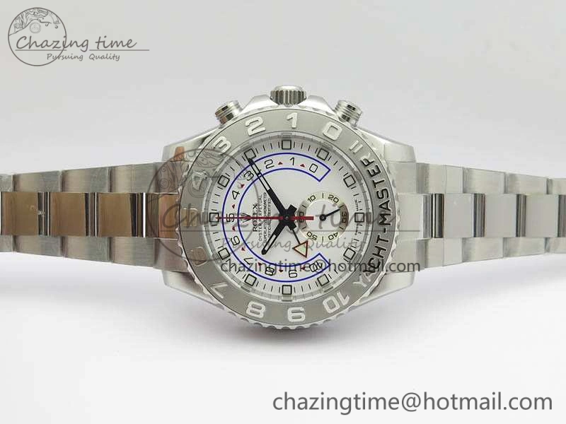 Breathable YachtMaster II 116689 SS JF 1:1 Best Edition White Dial Blue On SS Bracelet A 3578