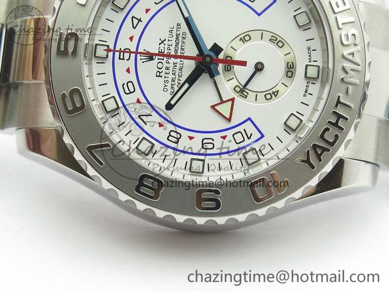 Breathable YachtMaster II 116689 SS JF 1:1 Best Edition White Dial Blue On SS Bracelet A 3578