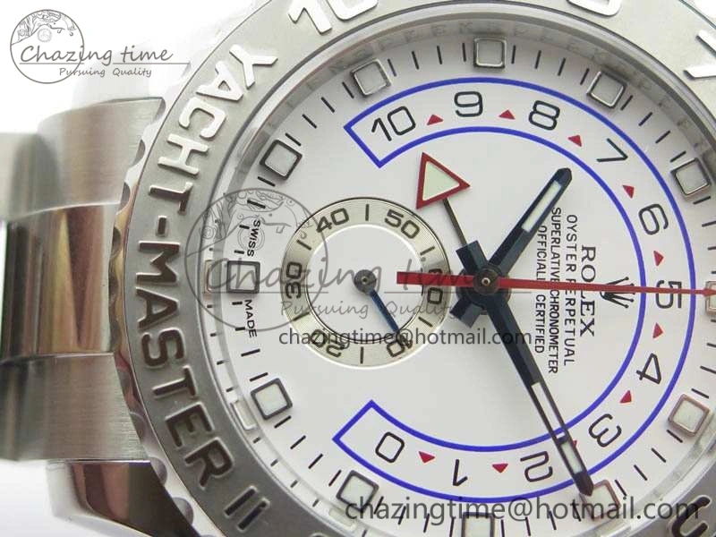 Breathable YachtMaster II 116689 SS JF 1:1 Best Edition White Dial Blue On SS Bracelet A 3578