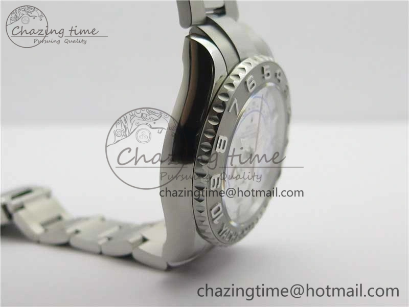 Stretchable YachtMaster II 116689 SS JF 1:1 Best Edition White Dial Ceramic Bezel on SS Bracelet A7750 V 3184