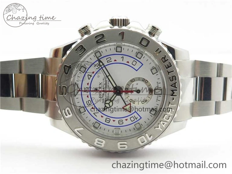 Stretchable YachtMaster II 116689 SS JF 1:1 Best Edition White Dial Ceramic Bezel on SS Bracelet A7750 V 3184
