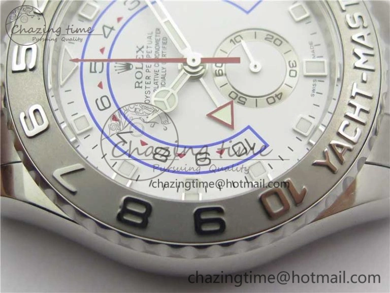 Stretchable YachtMaster II 116689 SS JF 1:1 Best Edition White Dial Ceramic Bezel on SS Bracelet A7750 V 3184