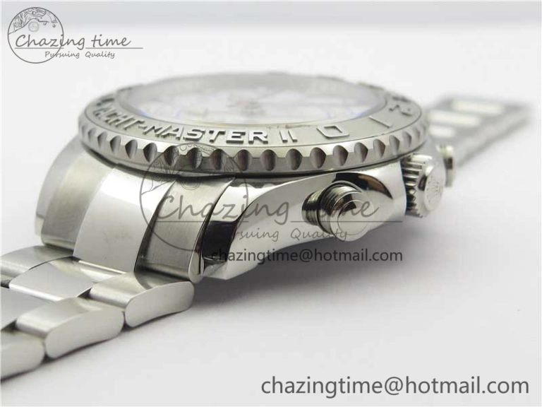 Stretchable YachtMaster II 116689 SS JF 1:1 Best Edition White Dial Ceramic Bezel on SS Bracelet A7750 V 3184