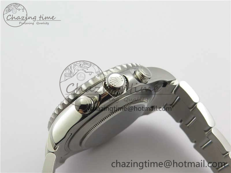Stretchable YachtMaster II 116689 SS JF 1:1 Best Edition White Dial Ceramic Bezel on SS Bracelet A7750 V 3184