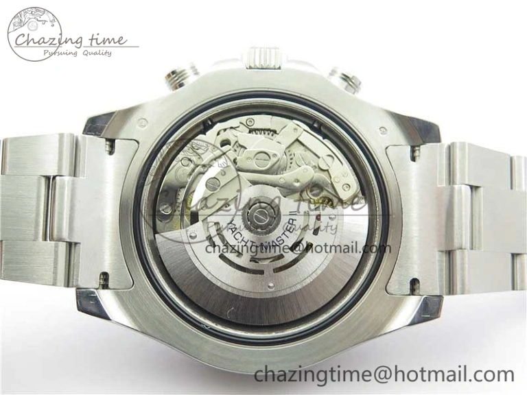 Stretchable YachtMaster II 116689 SS JF 1:1 Best Edition White Dial Ceramic Bezel on SS Bracelet A7750 V 3184