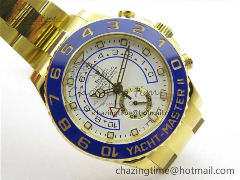 Resilient YachtMaster II 2017 baselworld 116688 YG Blue Ceramic JF 1:1 Best Edition on YG Bracelet A 3063