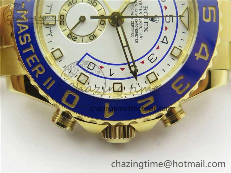 Resilient YachtMaster II 2017 baselworld 116688 YG Blue Ceramic JF 1:1 Best Edition on YG Bracelet A 3063