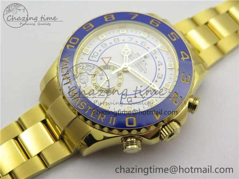 Resilient YachtMaster II 2017 baselworld 116688 YG Blue Ceramic JF 1:1 Best Edition on YG Bracelet A 3063